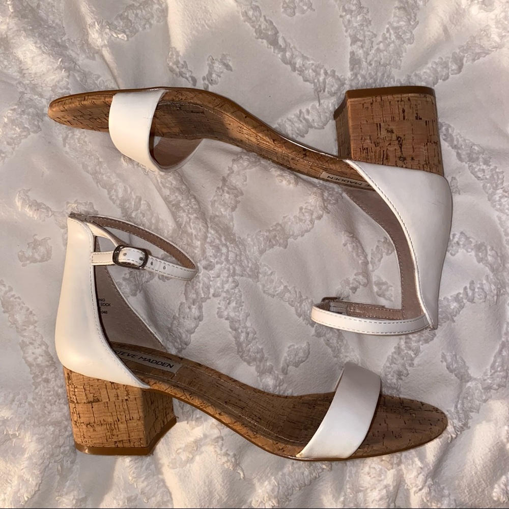 White Cork Steve Madden Sandals
